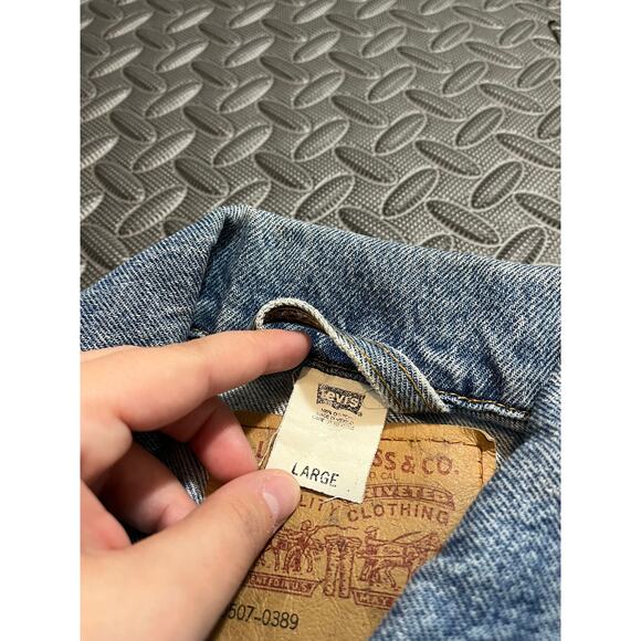 Vintage Levi's 70507-0389 Denim Trucker Jacket Men's Size Large Made in USA - Picture 9 of 9